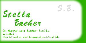 stella bacher business card
